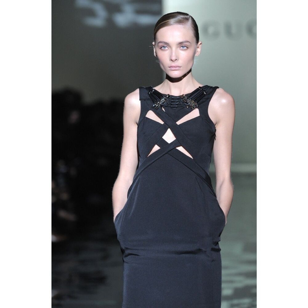 RUNWAY Gucci cut-out Silk Mini Dress  IT40/US S